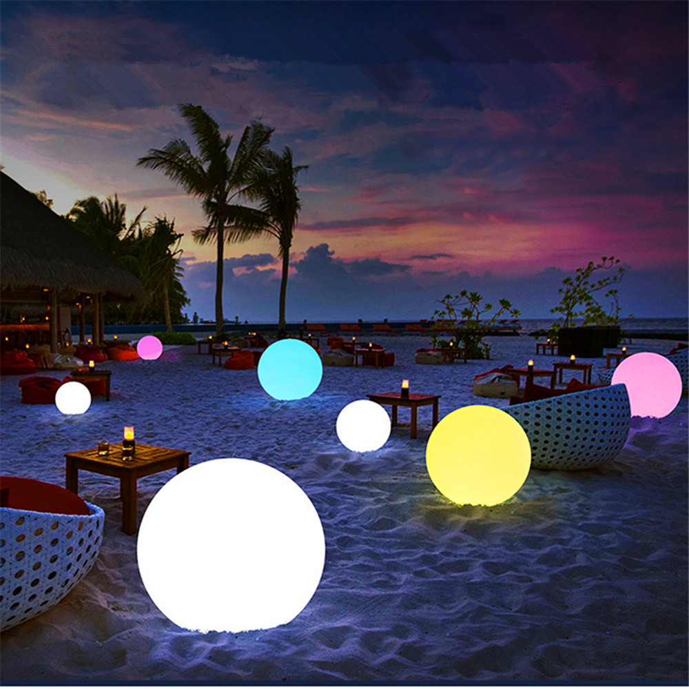 Bollard Light Garden - Rechargeable LED Glowing Ball Light for