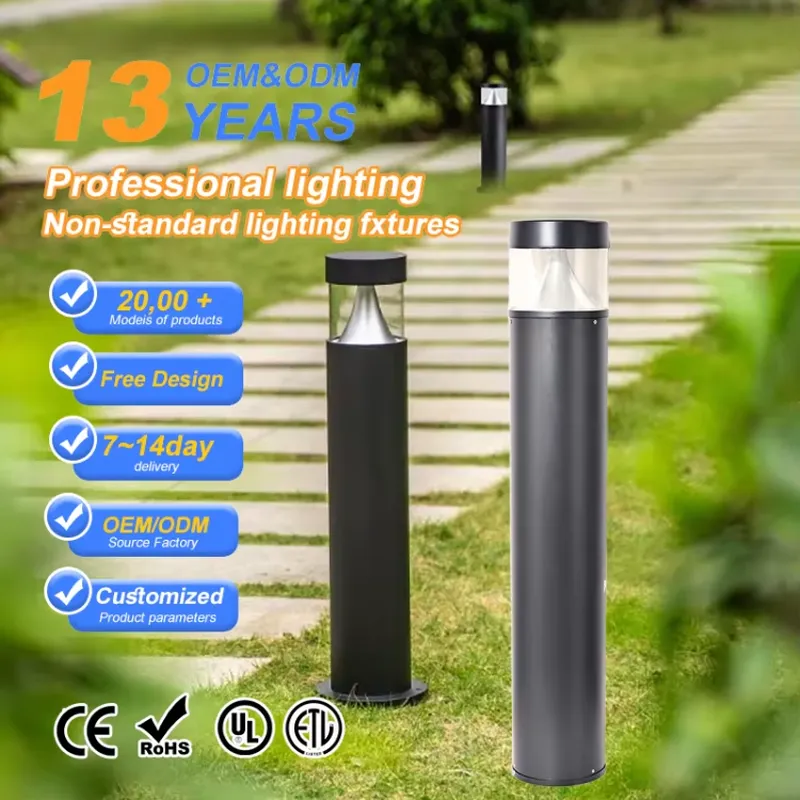 Bollard Light Garden - 3/7/12W Modern Aluminum LED Bollard Light