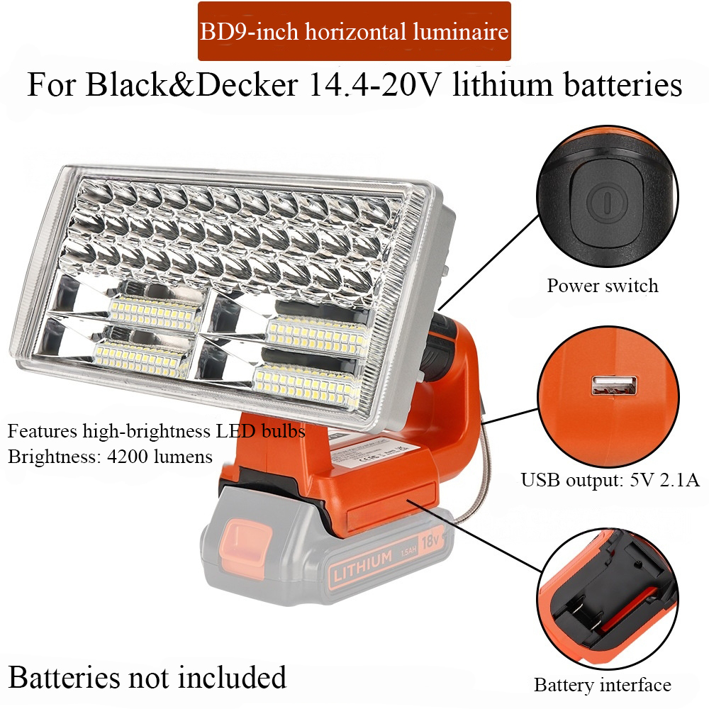 Outdoor Lighting Milwaukee - 40W Cordless Torch Outdoor Camping Light