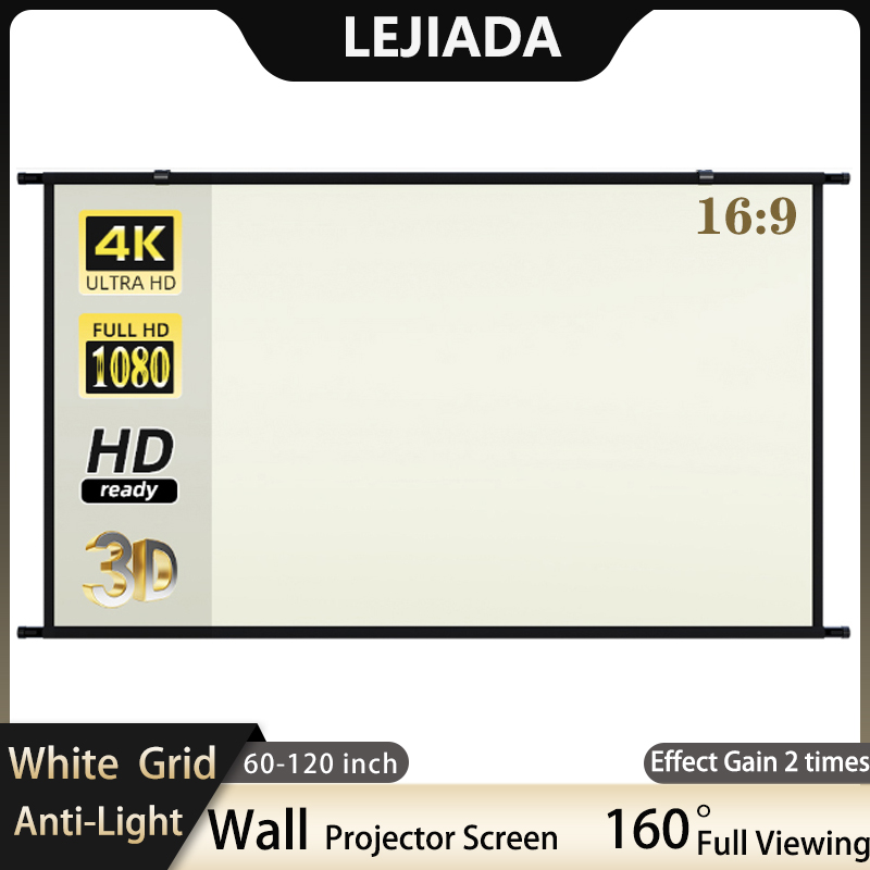 Outdoor Lighting Grid Screen - LEJIADA Projector Screen Wall Mounted 60-100