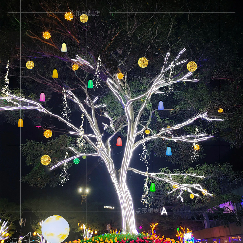 Lucky bag lanterns, money bags - đánh giá và giá Outdoor Lighting On Trees