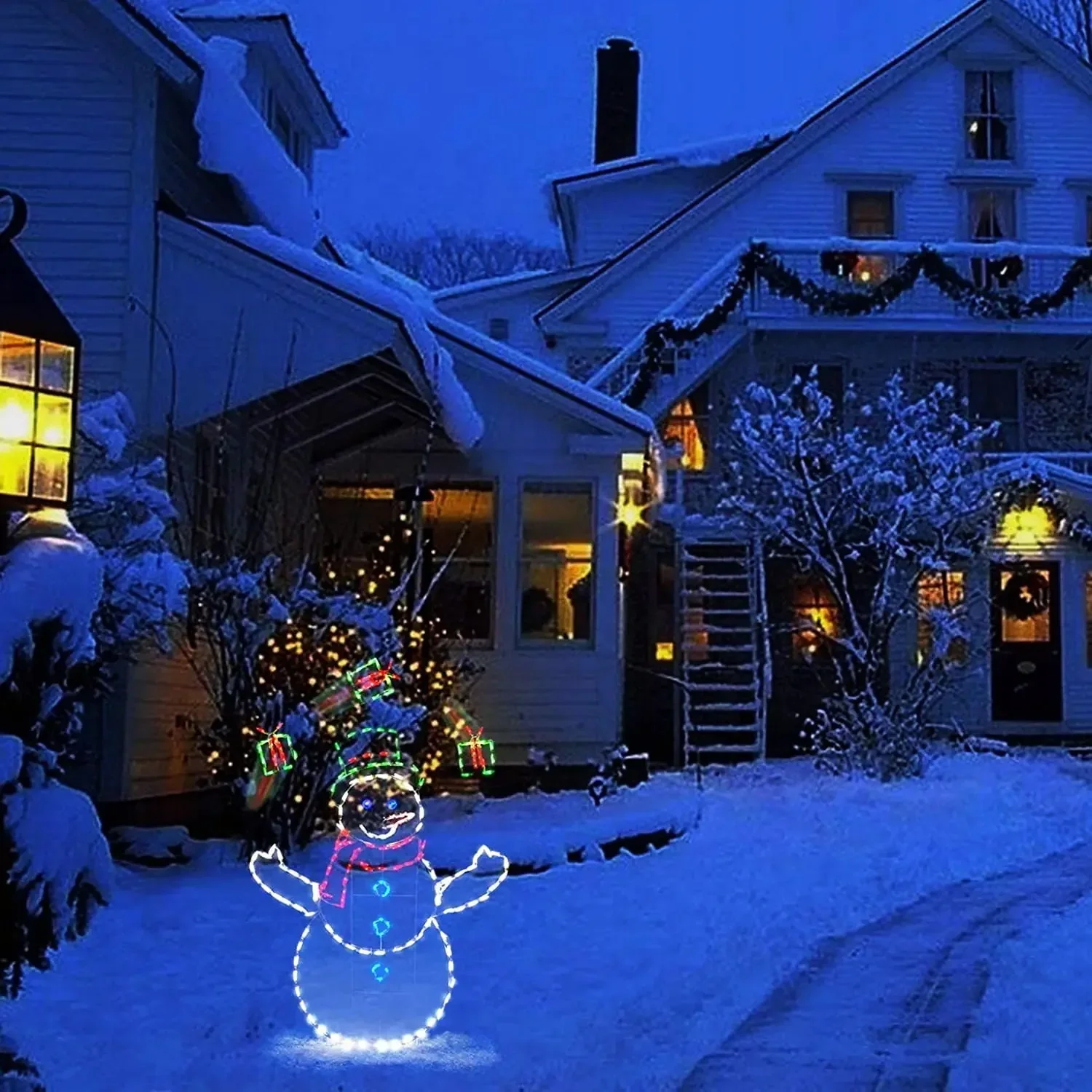 Animated Snowball Light LED Gl - đánh giá và giá Bollard Light Garden