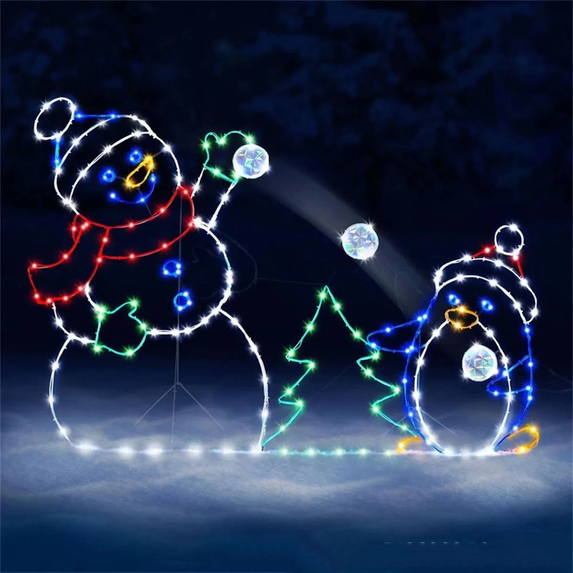 Animated Snowball Light LED Gl - đánh giá và giá Bollard Light Garden