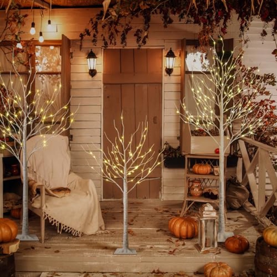 LED Birch Tree Light Set For I - đánh giá và giá Outdoor Lighting On Trees