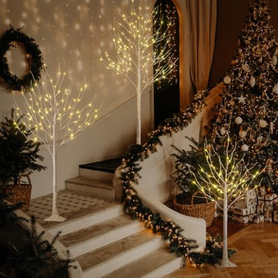 LED Birch Tree Light Set For I - đánh giá và giá Outdoor Lighting On Trees