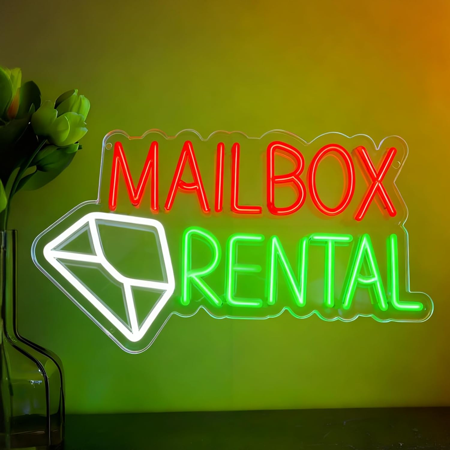 Mailbox Rental LED Neon Sign U - đánh giá và giá Outdoor Lighting Rental