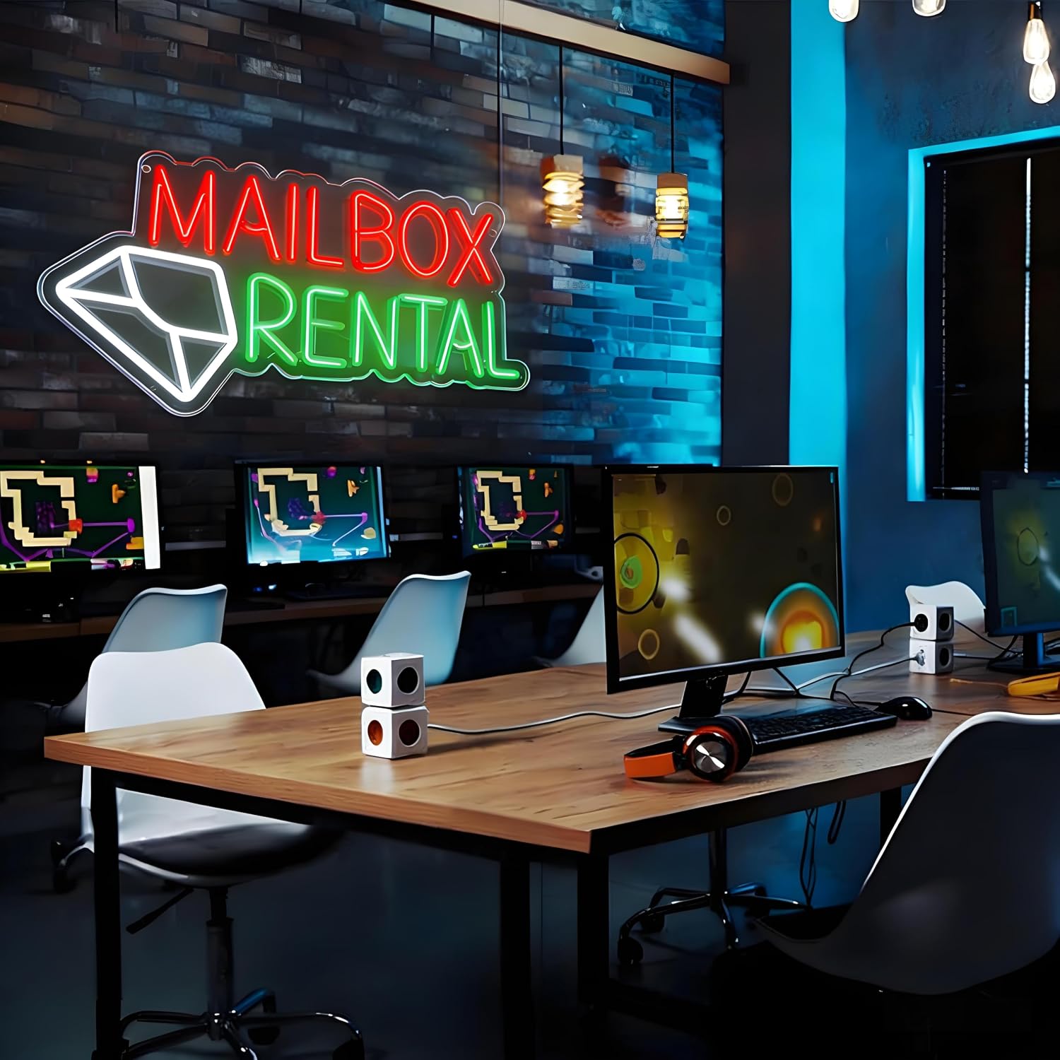 Mailbox Rental LED Neon Sign U - đánh giá và giá Outdoor Lighting Rental