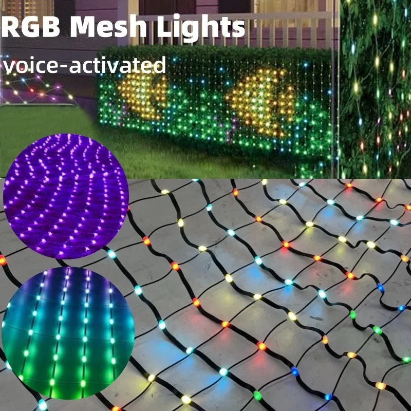 Smart Net Lights Outdoor, RGB& - đánh giá và giá Outdoor Lighting Grid Screen