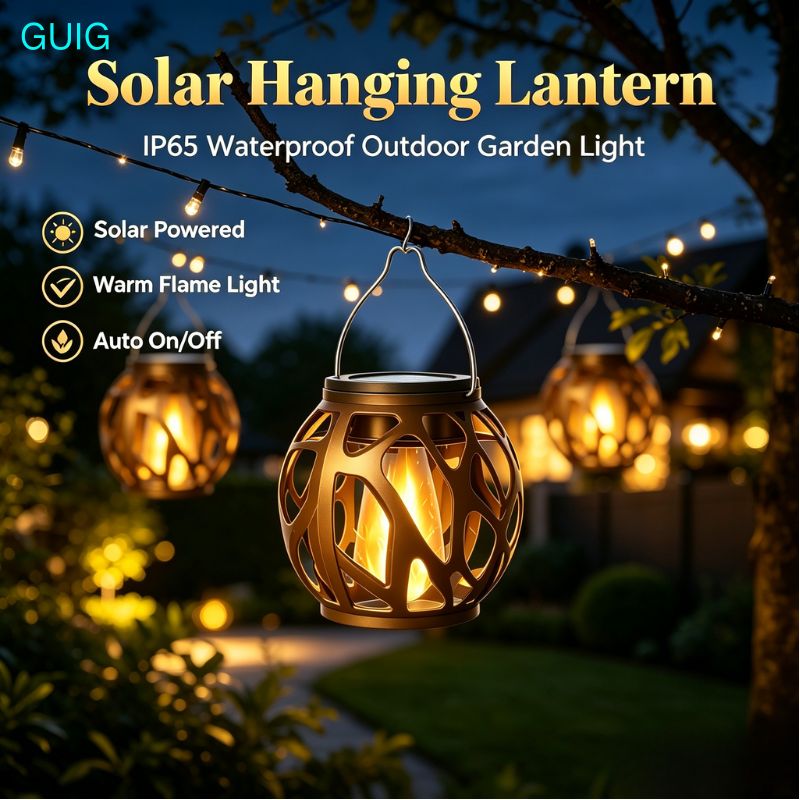 1/2/4 Pack Solar Hanging Flame - đánh giá và giá Outdoor Lighting On Trees