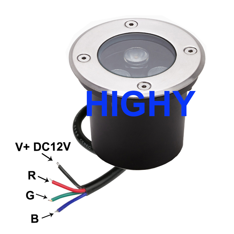 4-wire RGB LED Underground Lig - đánh giá và giá Outdoor Lighting Underground Wiring