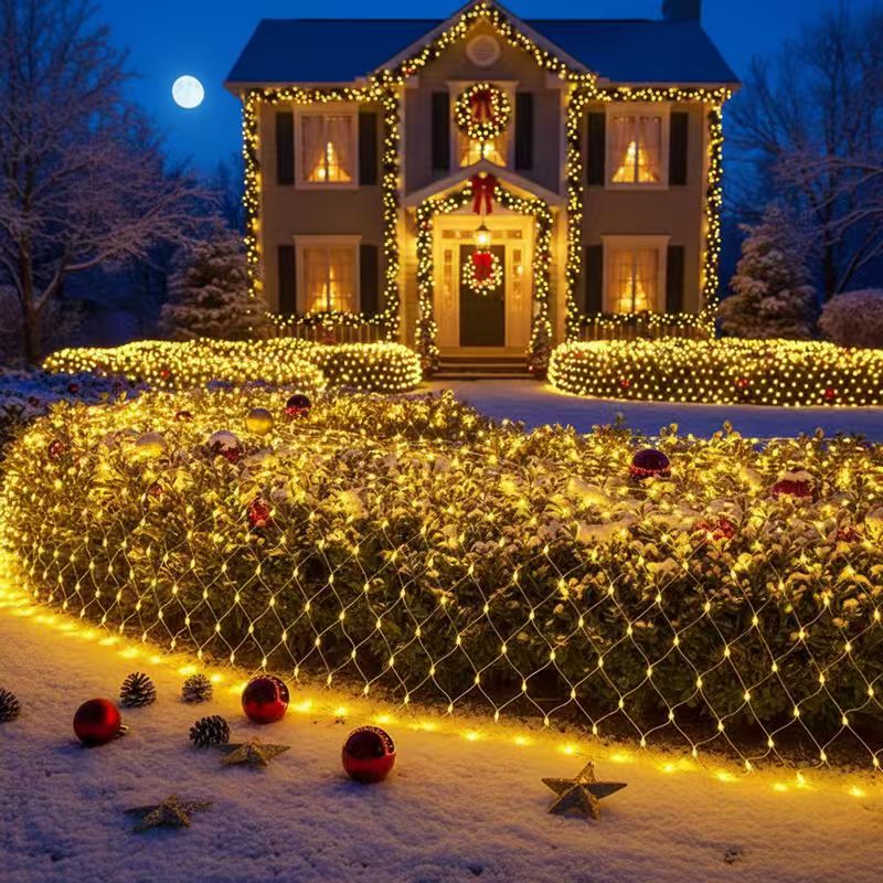 3x2m Christmas Net Mesh Curtai - đánh giá và giá Outdoor Lighting Grid Screen