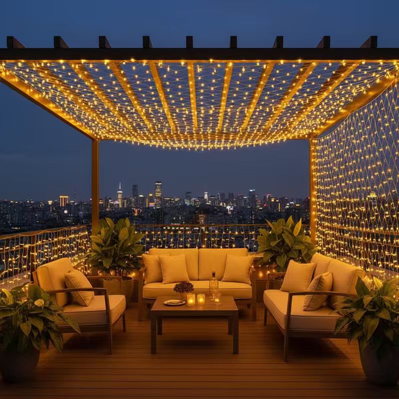 3x2m Christmas Net Mesh Curtai - đánh giá và giá Outdoor Lighting Grid Screen