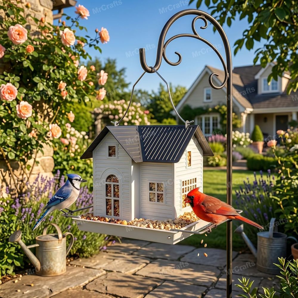 Hanging Metal Bird Feeder with - đánh giá và giá Outdoor Lighting Unique