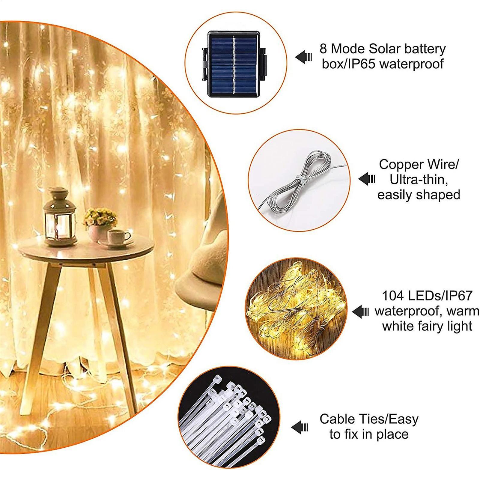 Solar Umbrella String Light 10 - đánh giá và giá Outdoor Lighting Led Fixtures