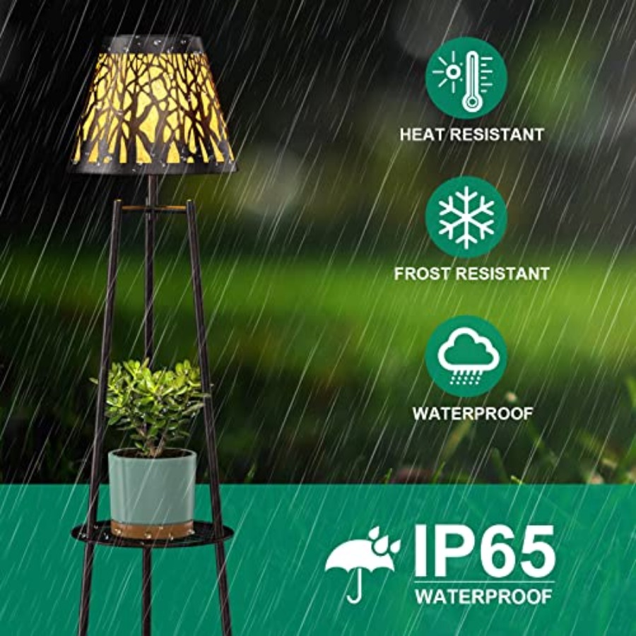 2 Pack Outdoor Solar Floor Lam - đánh giá và giá Outdoor Lighting For Garden