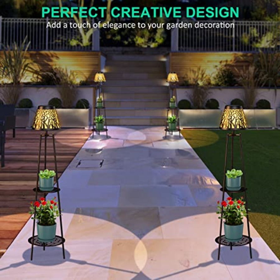 2 Pack Outdoor Solar Floor Lam - đánh giá và giá Outdoor Lighting For Garden