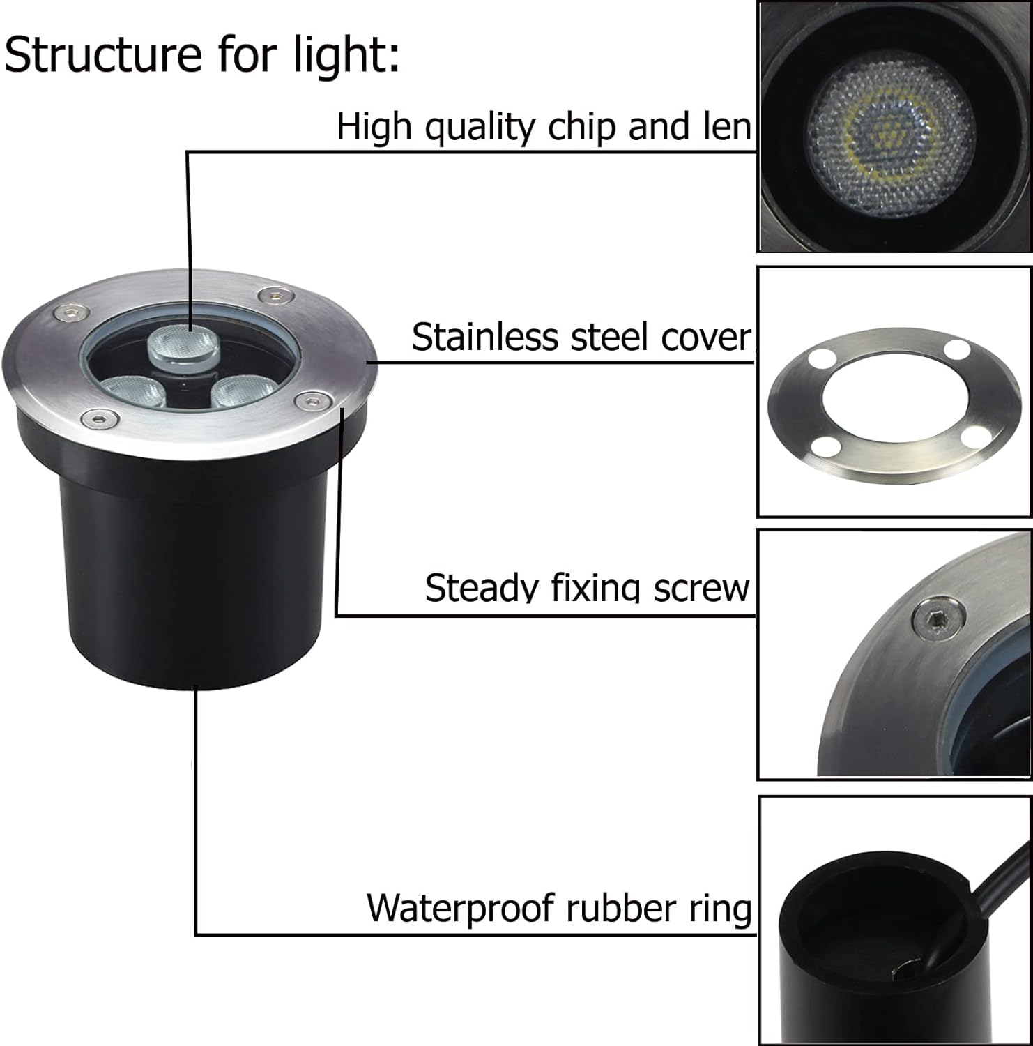 4 Pack Outdoor In Ground Light - đánh giá và giá Outdoor Lighting Underground Wiring