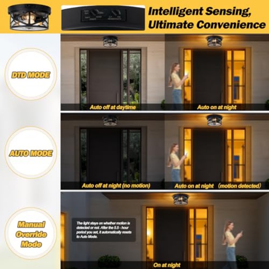 Motion Sensor Outdoor Ceiling  - đánh giá và giá Lighting Fixture Outdoor