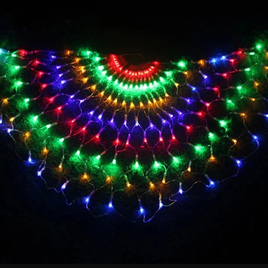EU/US Plug 3.2*0.6M 420LED 3 P - đánh giá và giá Outdoor Lighting Grid Screen