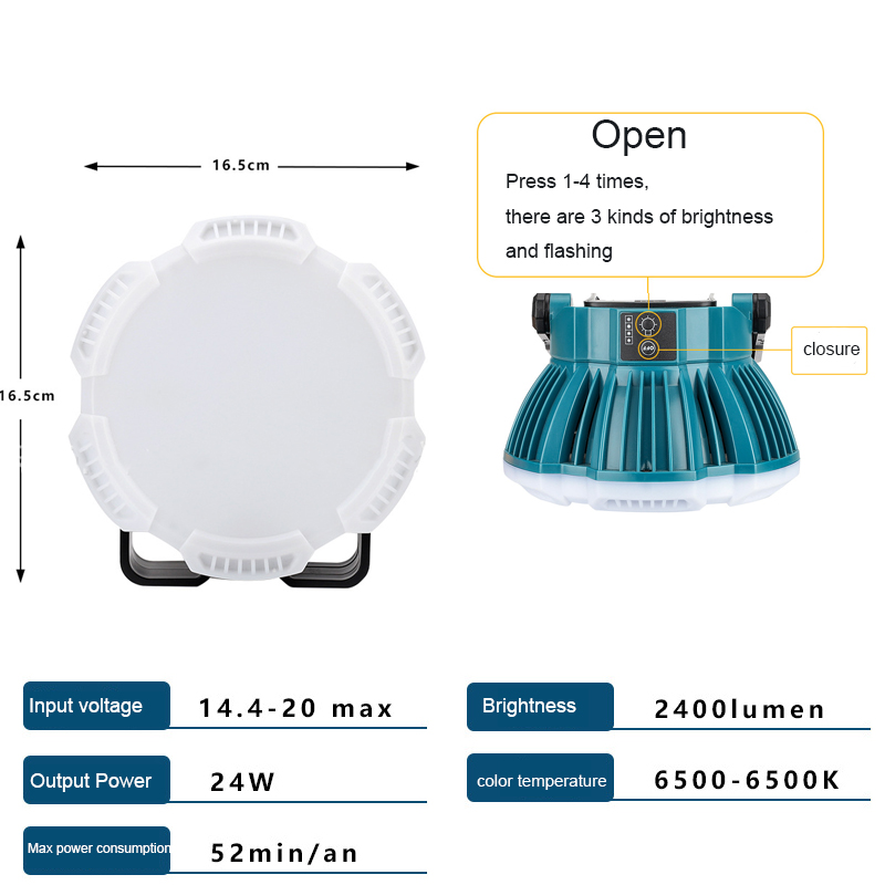 24W LED Work Light For Makita/ - đánh giá và giá Outdoor Lighting Milwaukee